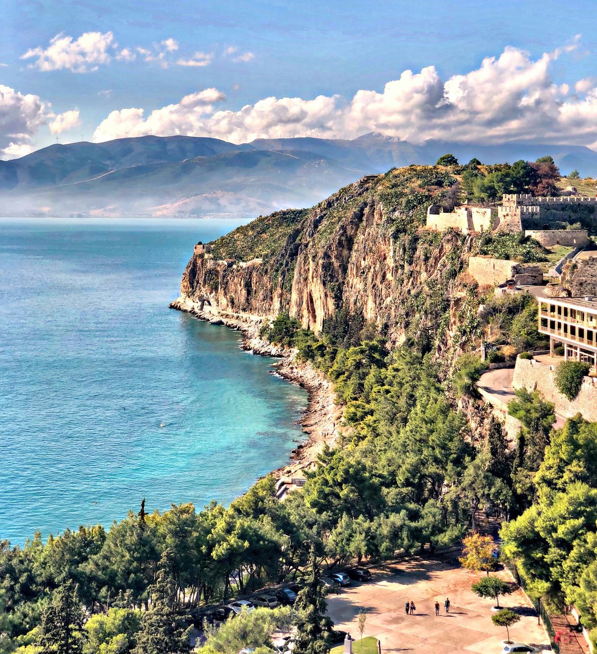 The seaside town of Nafplio with its Venetian fortress and harbor