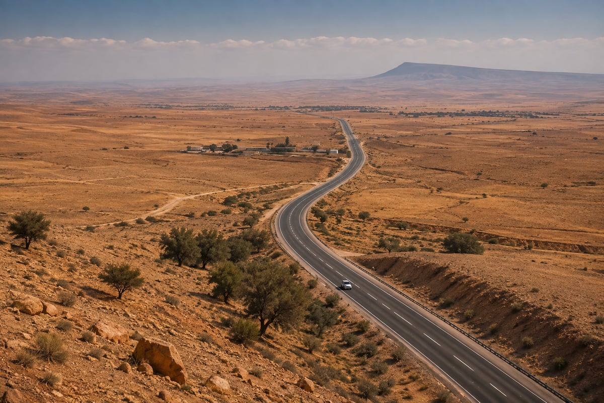 The High Atlas mountains on the route between Marrakech and Fez, no faces
