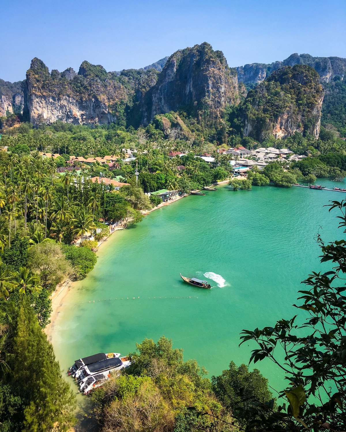 A clifftop or beachfront villa in Krabi with sea and karst views