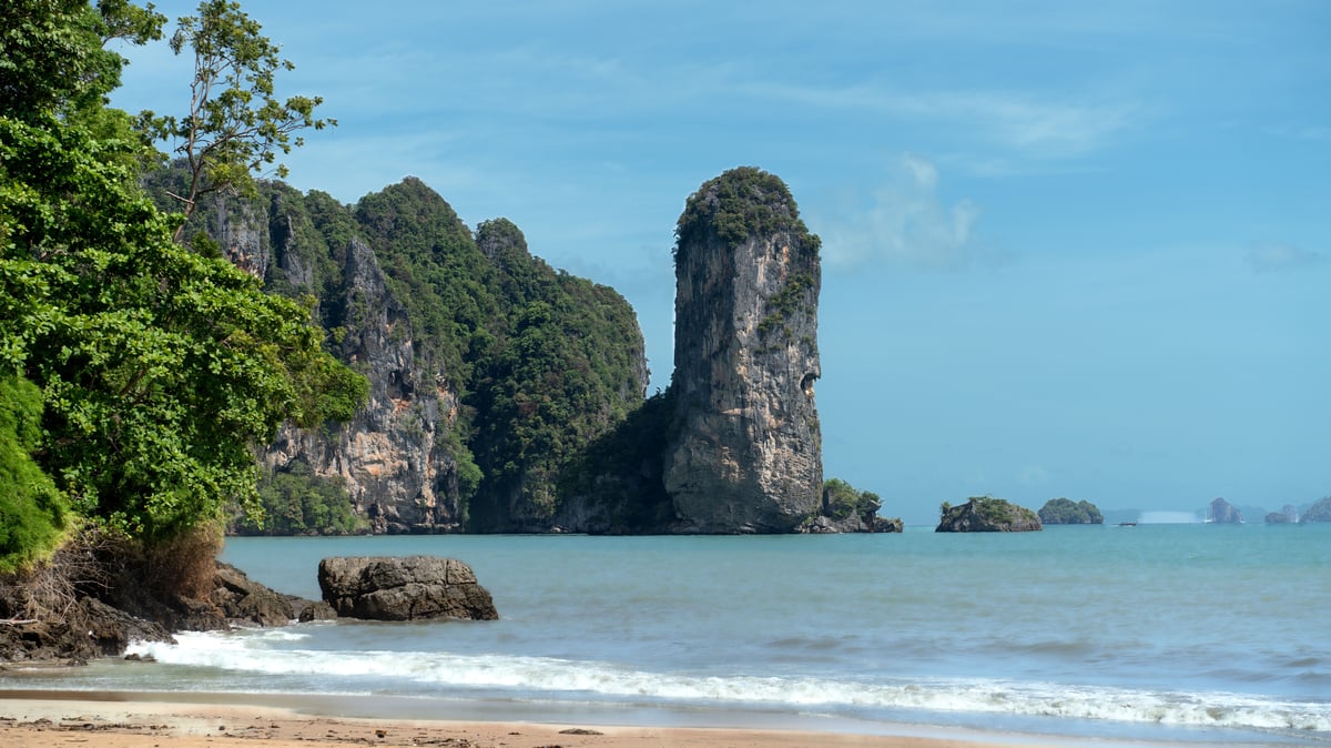Phra Nang Beach with its dramatic cliffs and clear water