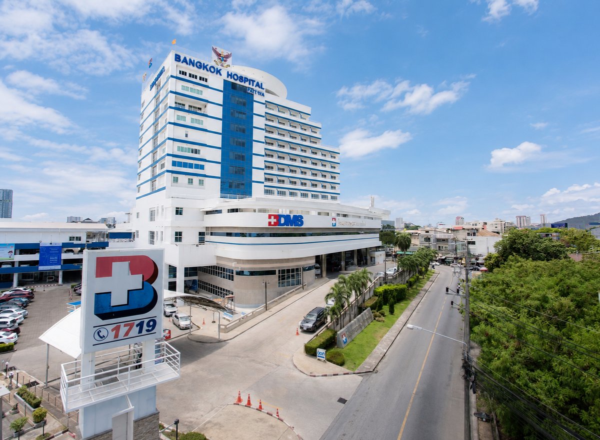 A private hospital entrance in Thailand