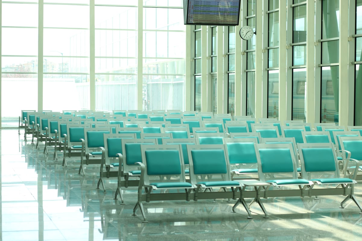 A government office waiting area