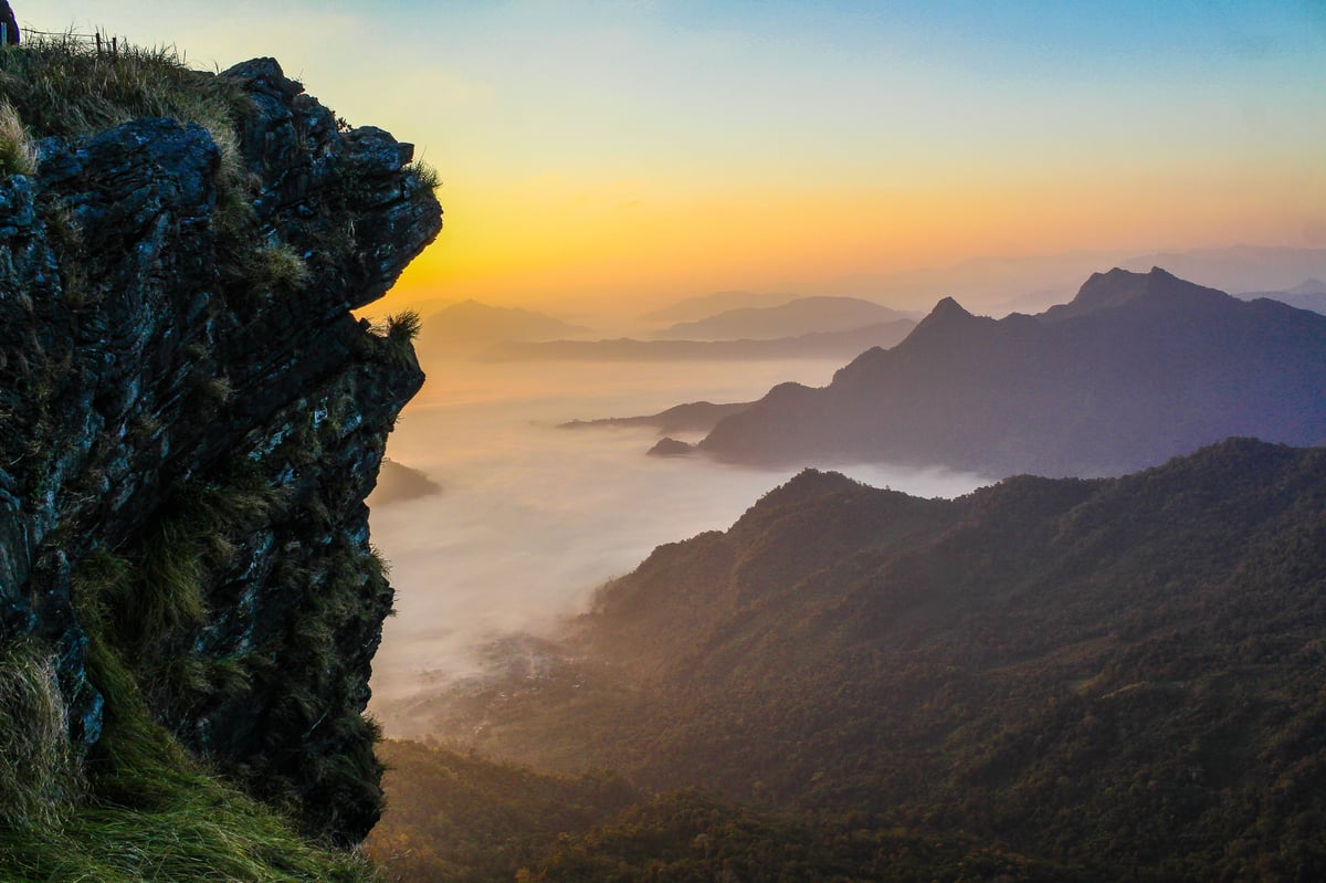 A northern Thai hill-tribe village or a mountain viewpoint