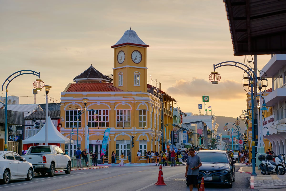 Colorful Sino-Portuguese shophouses of Phuket Old Town