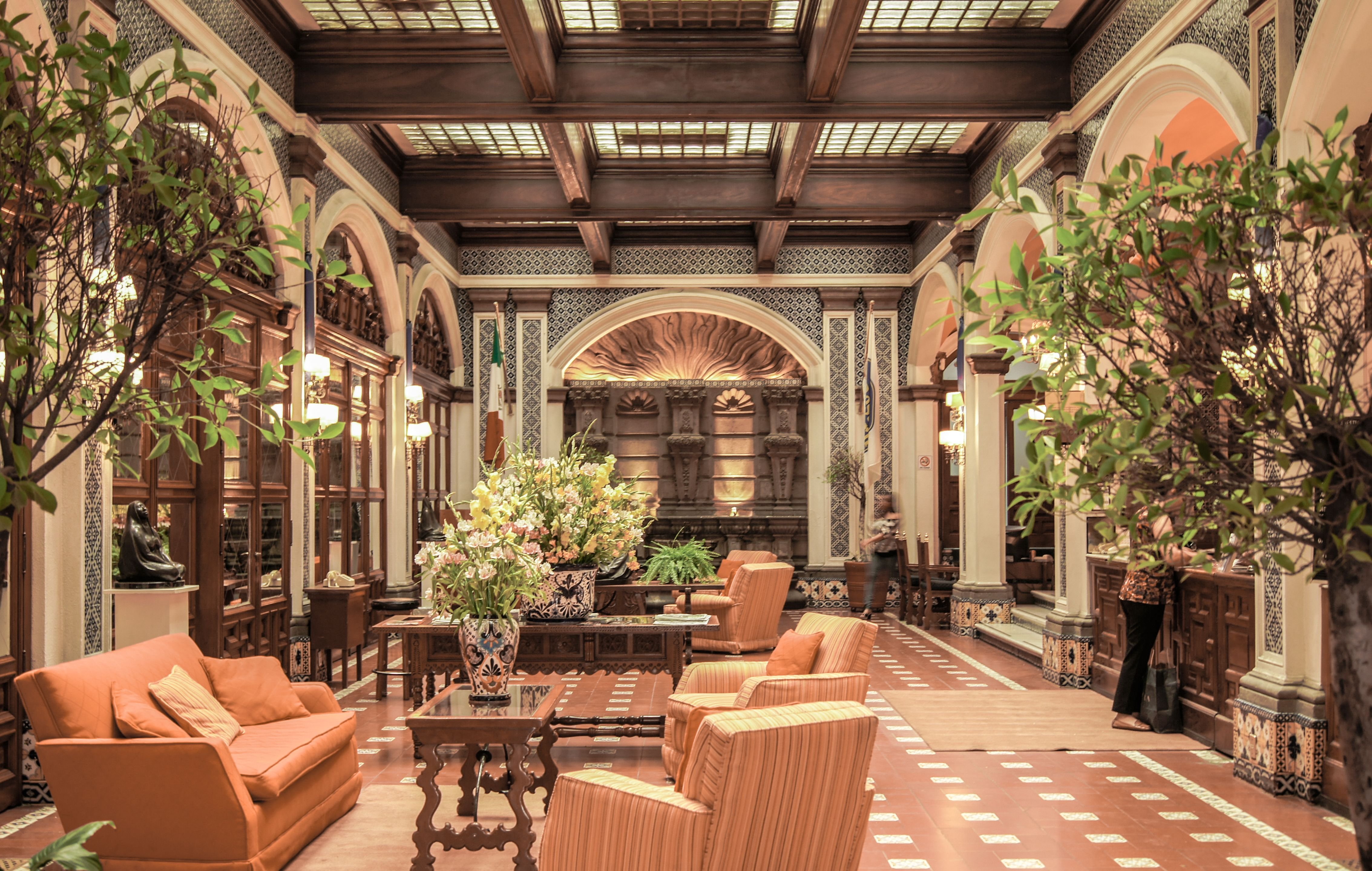 A hotel or apart-hotel interior / lobby, signaling the stable alternative