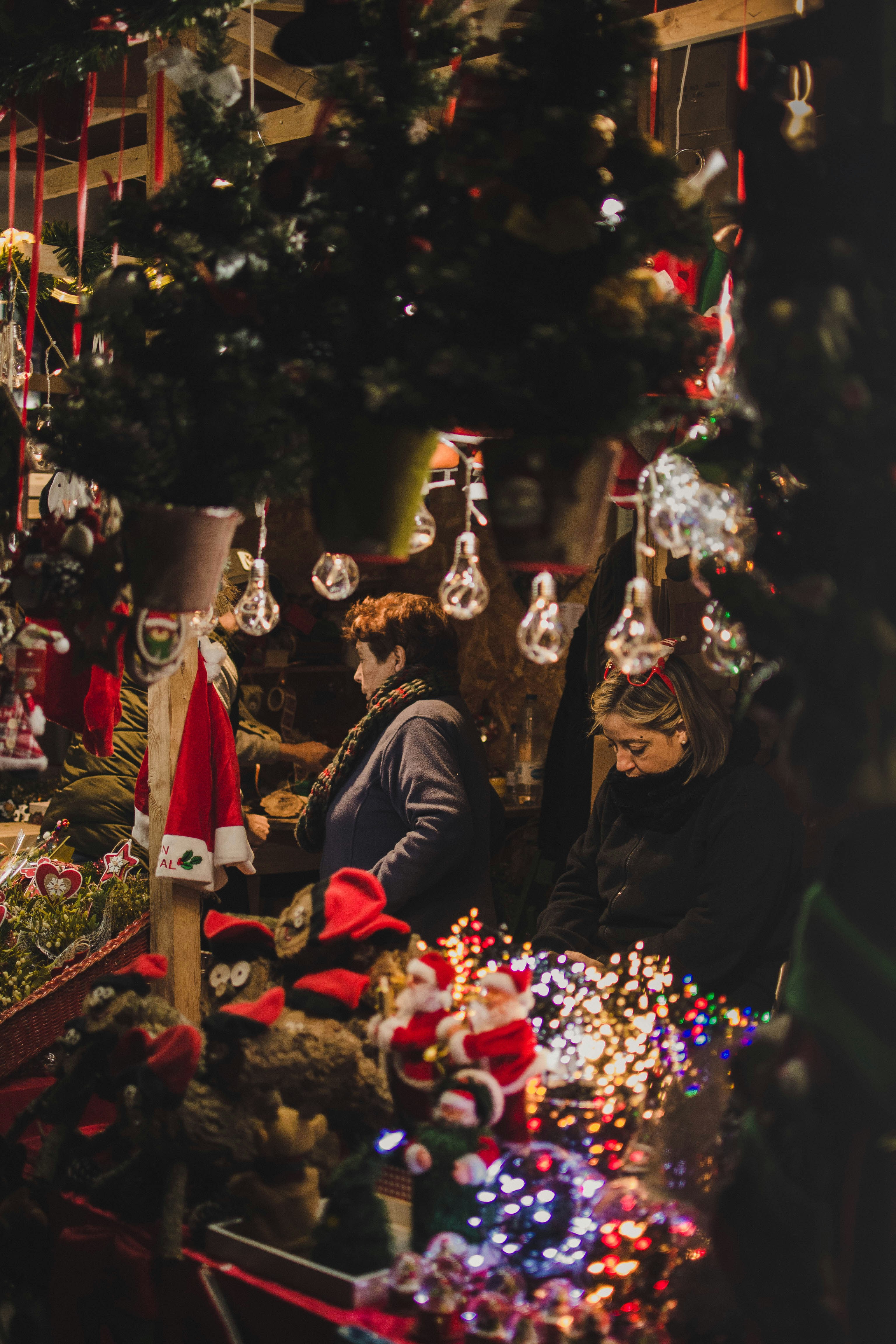 A seasonal Barcelona scene — autumn light, Christmas market, or a festival like La Mercè