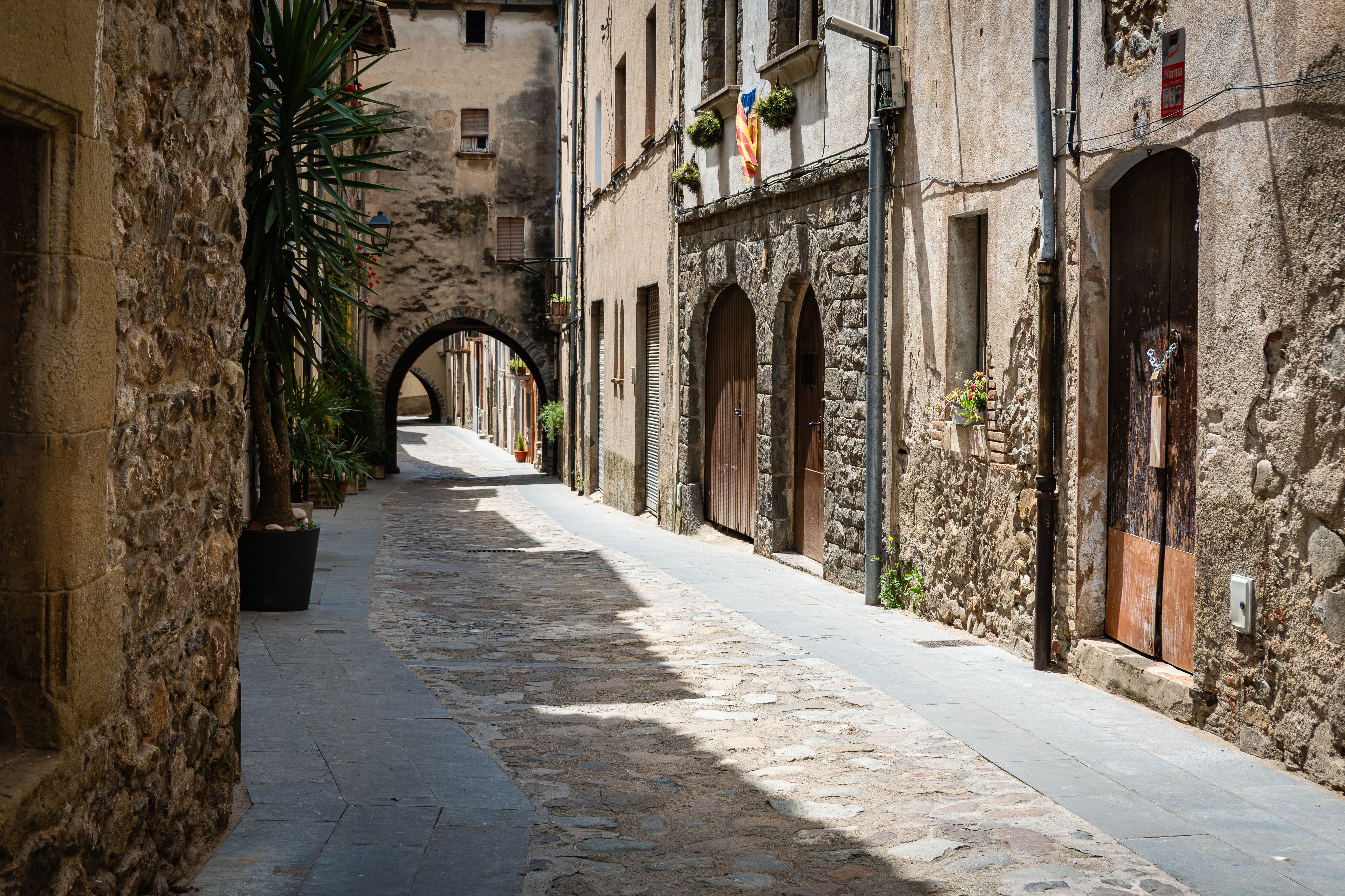 Girona cathedral steps or the medieval Jewish Quarter lanes