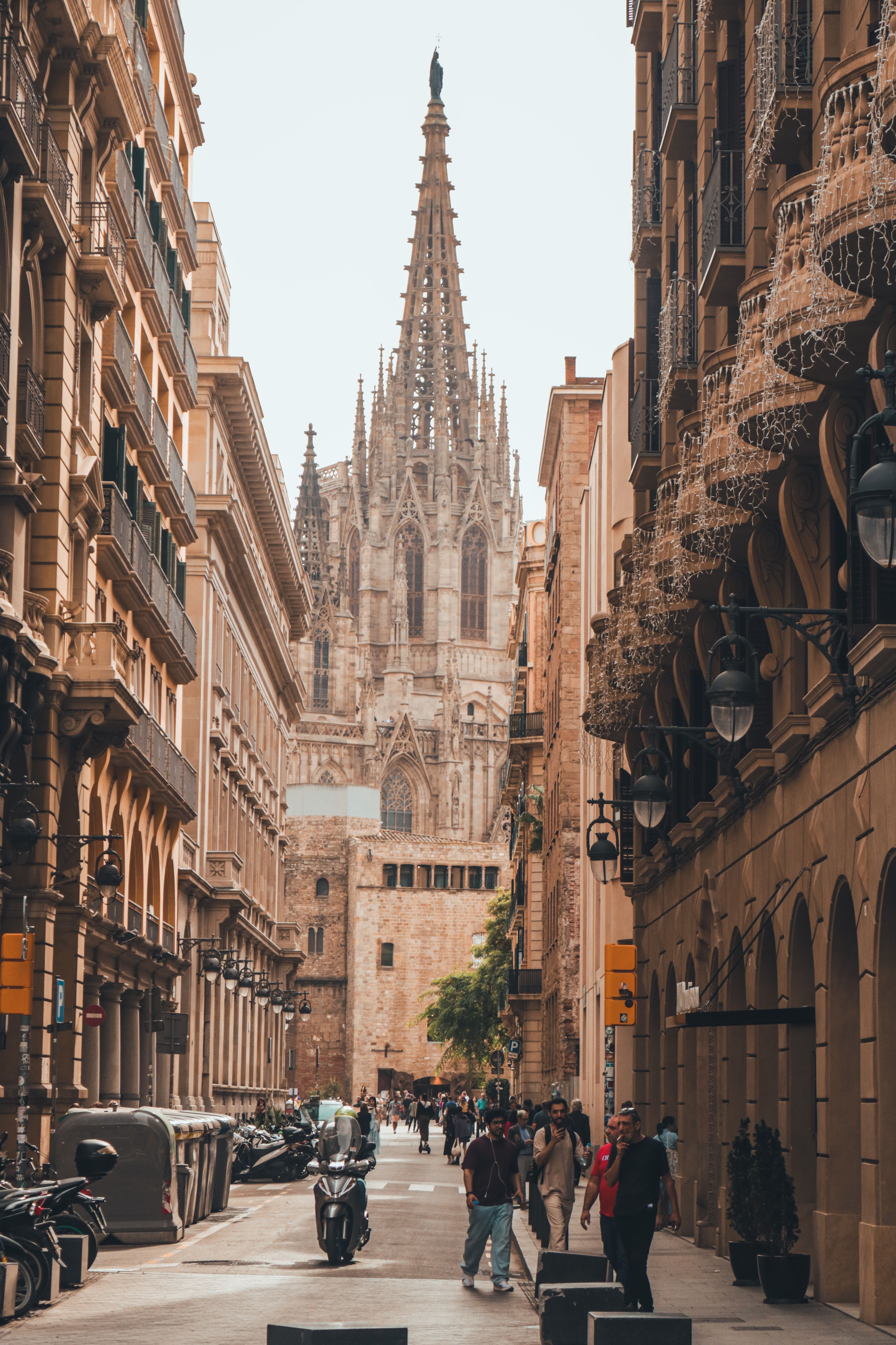 The medieval courtyard or Gothic palace exterior of the Picasso Museum on Carrer Montcada