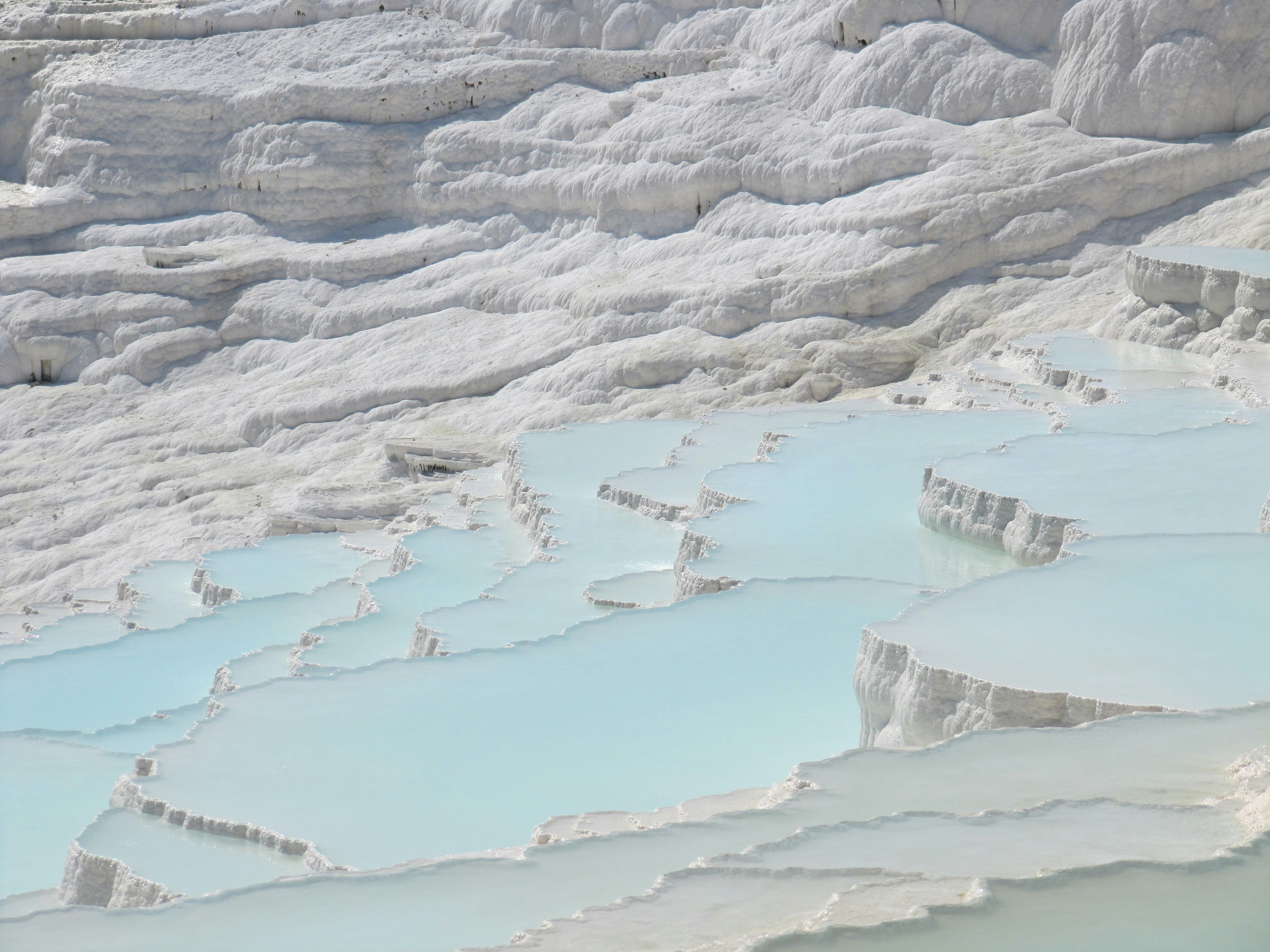 Pamukkale travertine terraces or Ephesus ruins