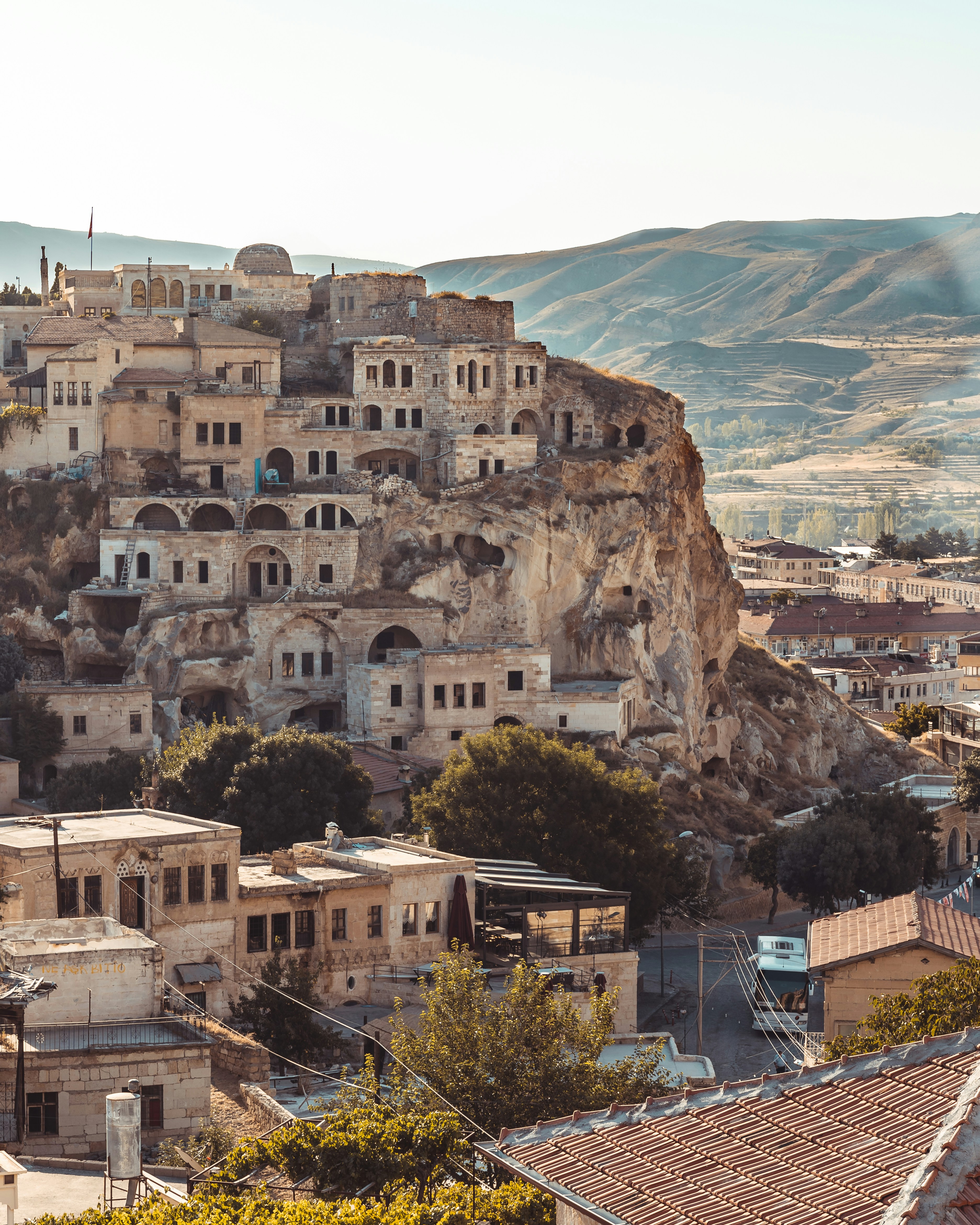 Side-by-side feel of three Cappadocian towns among the rock formations