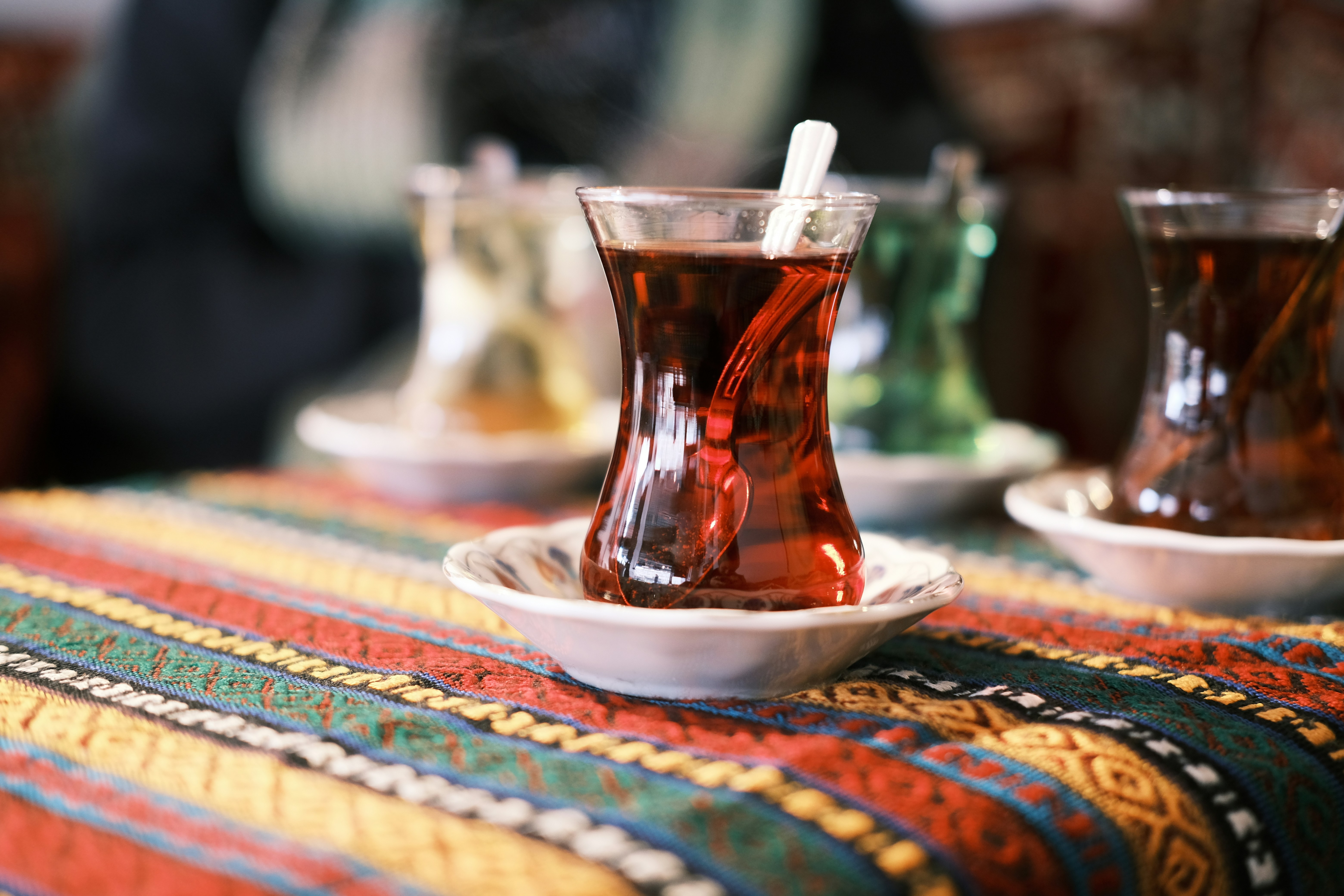 An affordable, abundant Turkish market or street-food scene, no recognizable faces