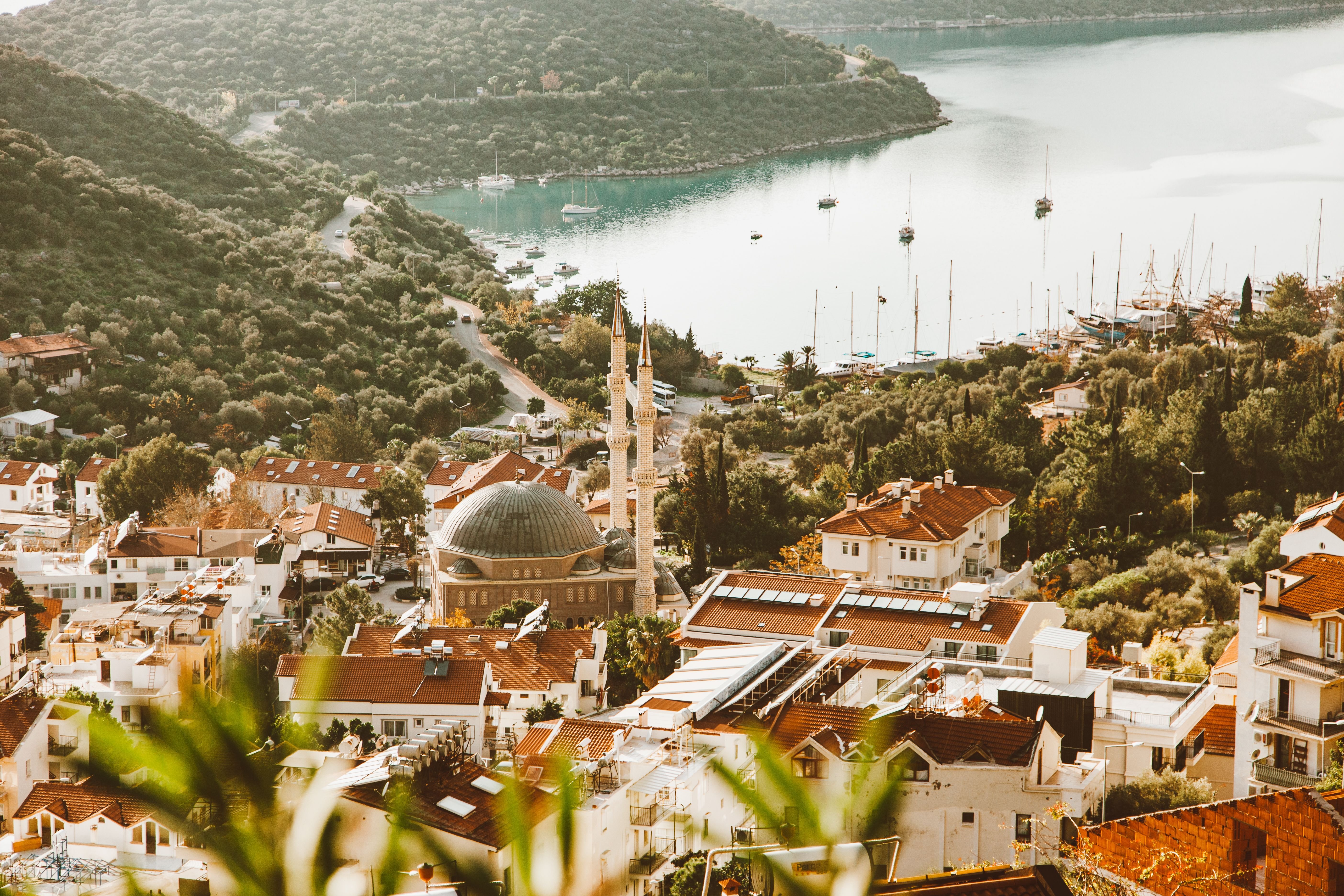 A safe, lively street or market scene in Istanbul or a coastal town, generic