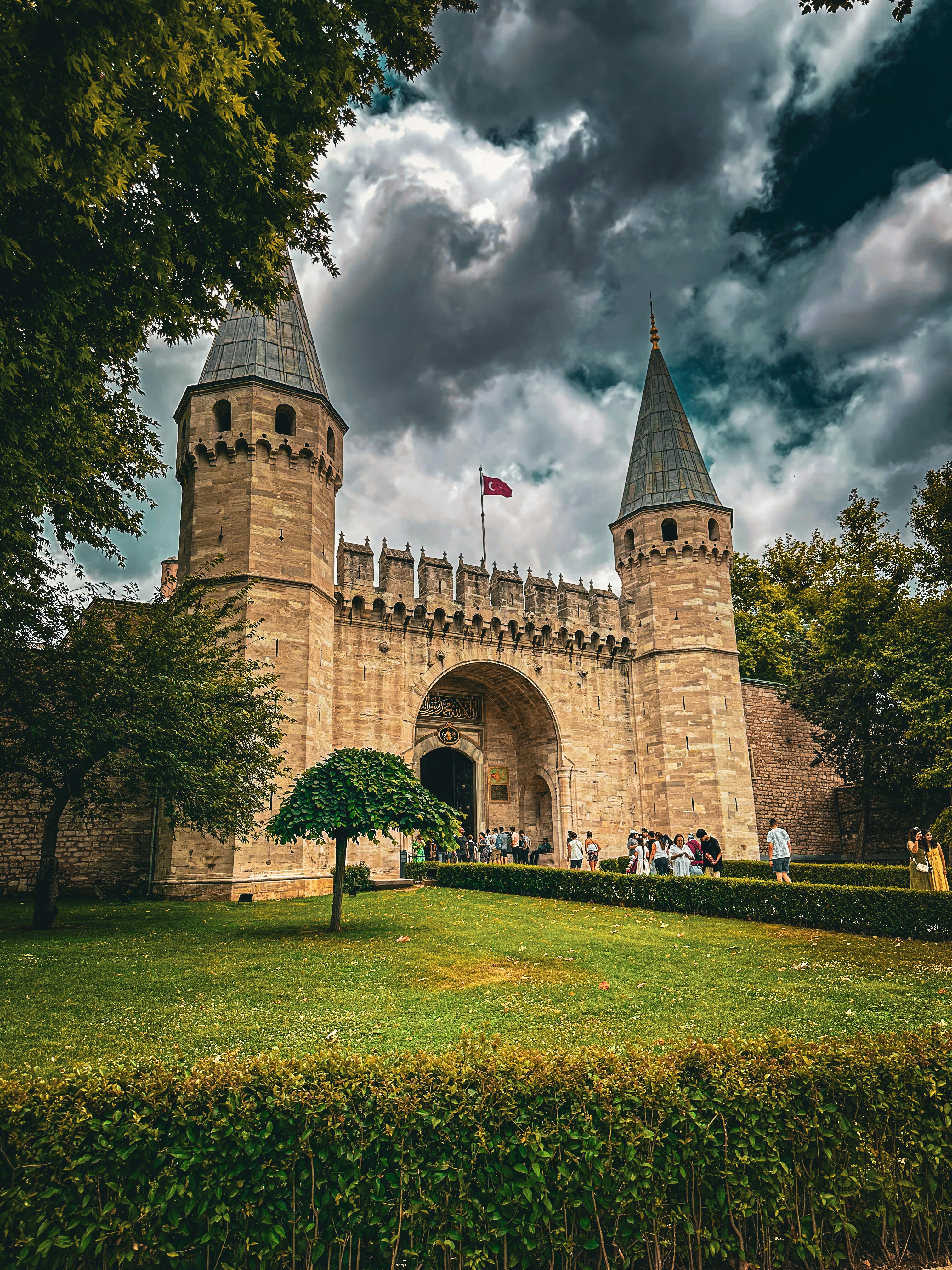 A traveler's-eye view of an entrance to a major Turkish museum or ancient site, no recognizable faces