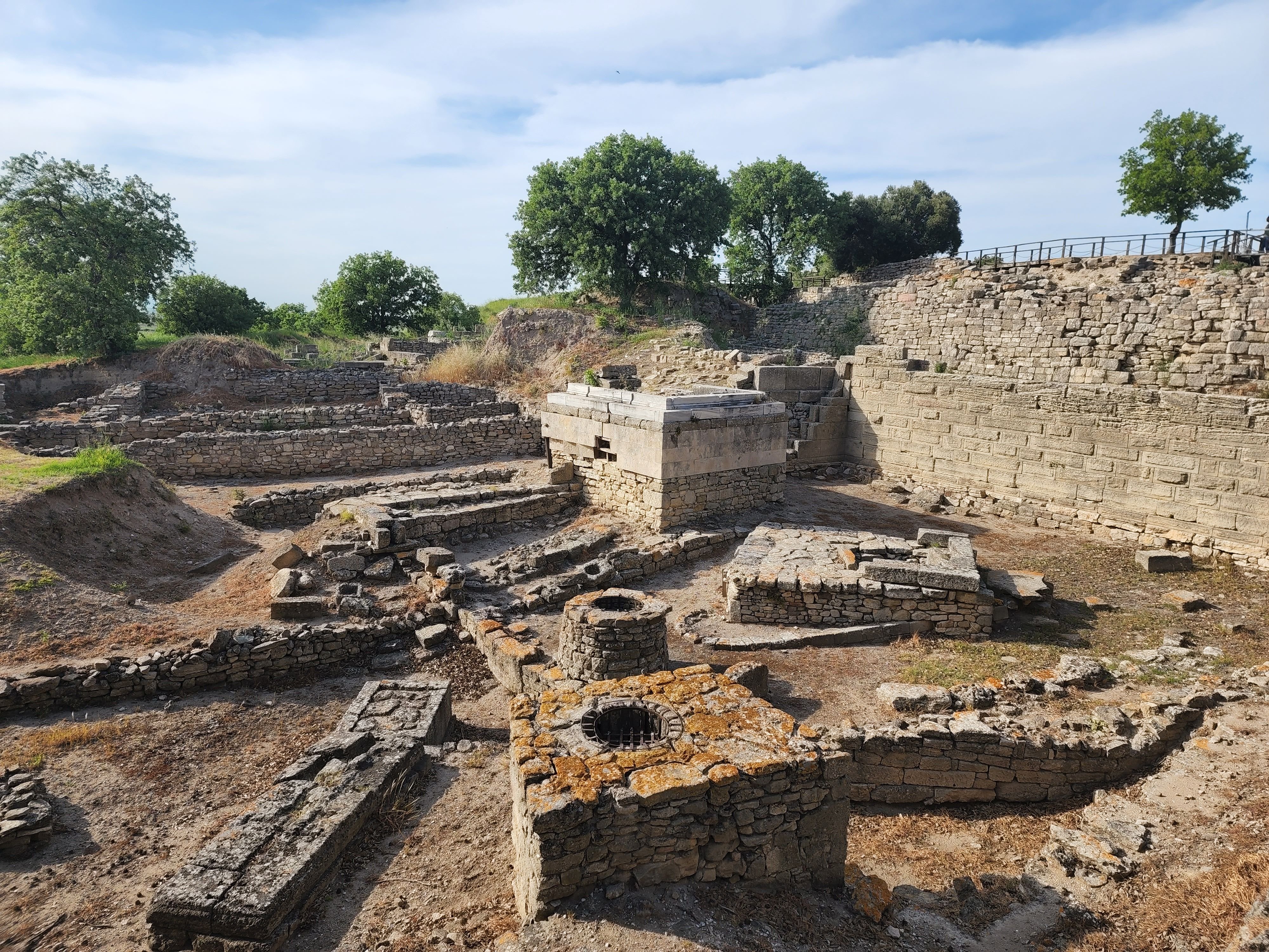 The reconstructed wooden Trojan horse at the entrance to the Troy archaeological site, no recognizable faces