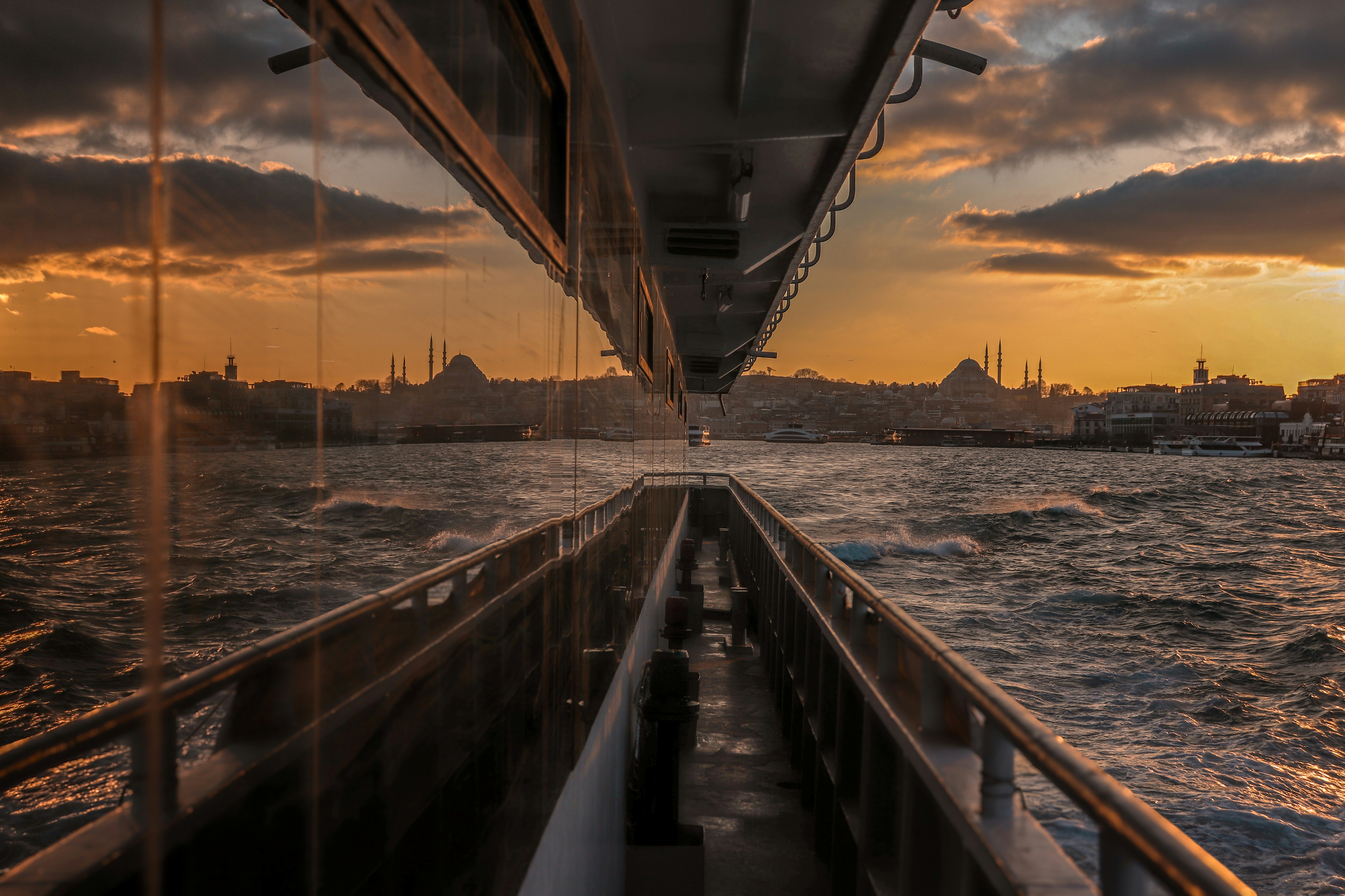 Istanbul's skyline at dusk or Cappadocia at sunrise, no recognizable faces